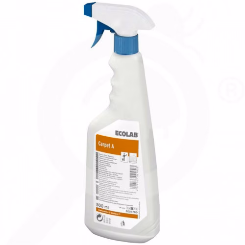 Odplamiacz do Dywanów i Wykładzin Ecolab Carpet A 3005780, biała butelka 500 ml z niebiesko-białym atomizerem