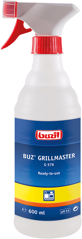 Buzil G576 Buz Grillmaster 600 ml, biała butelka z atomizerem i czerwoną dyszą pianotwórczą