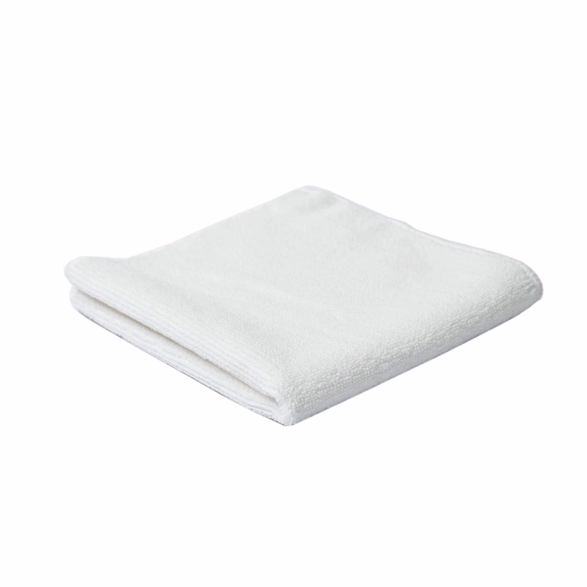 Ścierka mikrof.CleanPro 32x32 biała 352037, złożona ściereczka z mikrowłókna na białym tle