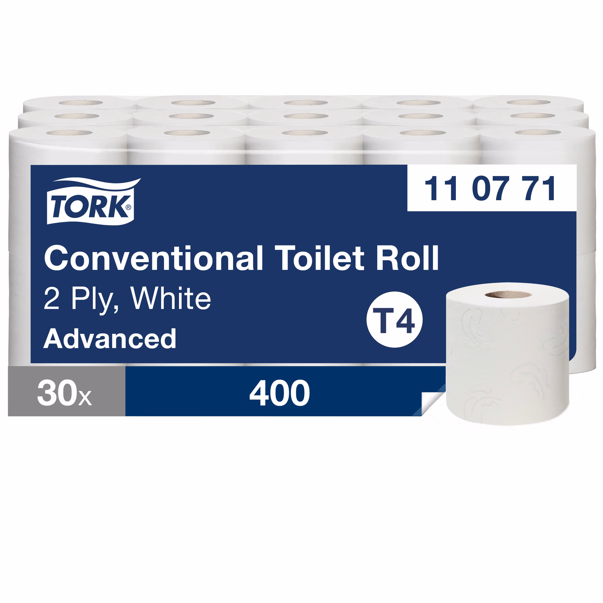 Tork papier toaletowy w rolce konwencjonalnej, opakowanie zbiorcze 30 rolek Advanced T4