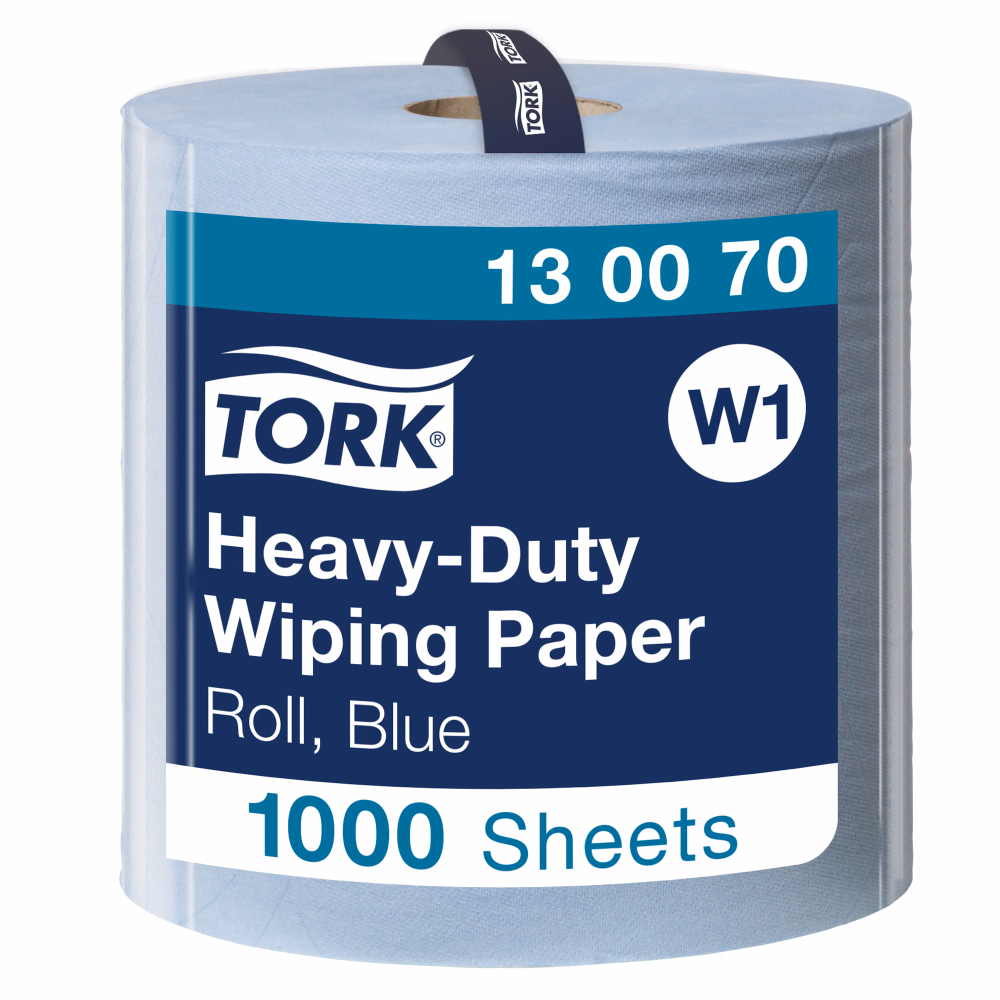 Tork czyściwo papierowe wielozadaniowe do trudnych zabrudzeń, niebieska rolka 1000 arkuszy system W1