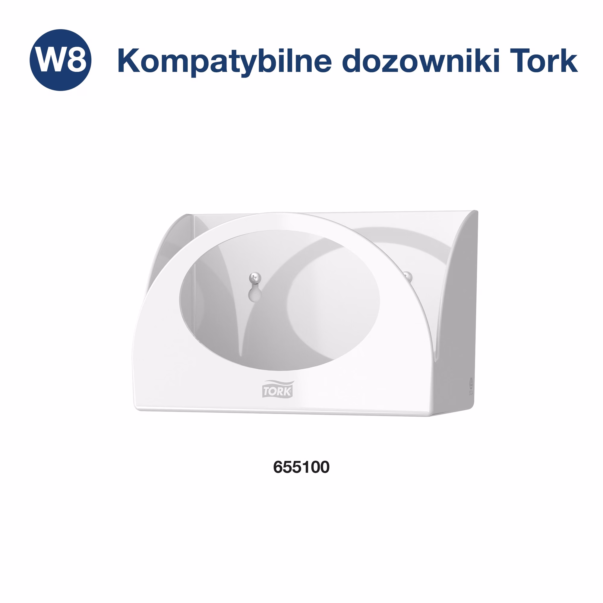 Ściereczki wielorazowe Tork W8, biały dozownik ścienny Tork 655100 kompatybilny z systemem W8