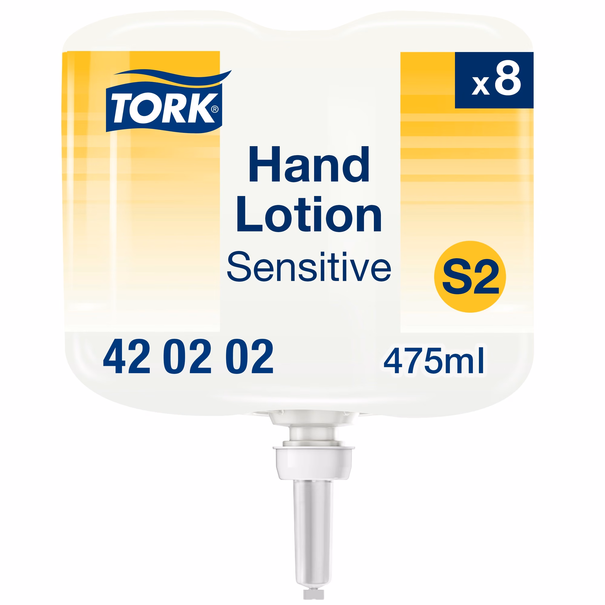 Tork nawilżający balsam do rąk do skóry wrażliwej, wkład 475ml do dozownika S2, opakowanie zbiorcze 8 sztuk
