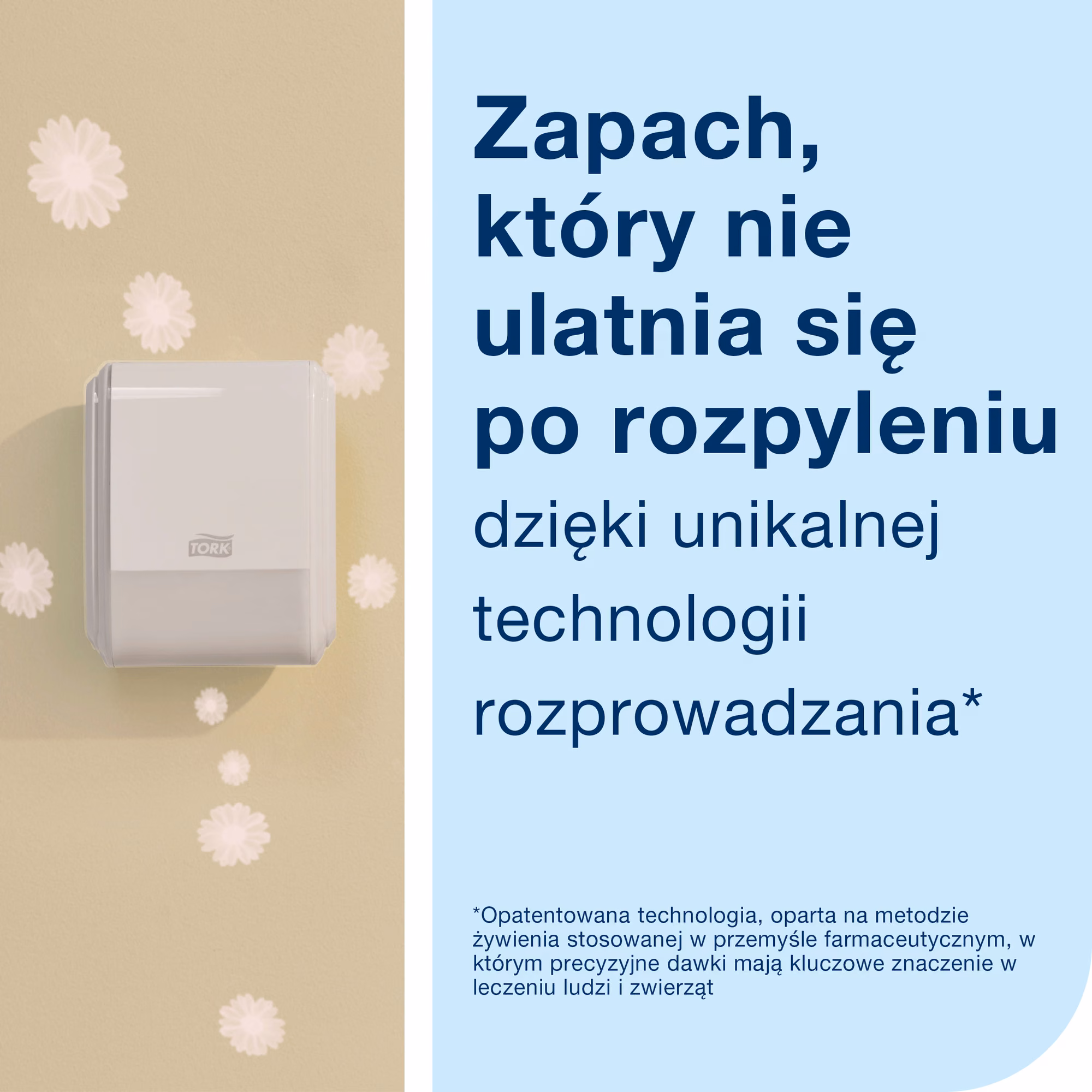 Tork dozownik do odświeżacza powietrza Constant biały A3, zamontowany na ścianie w nowoczesnej łazience