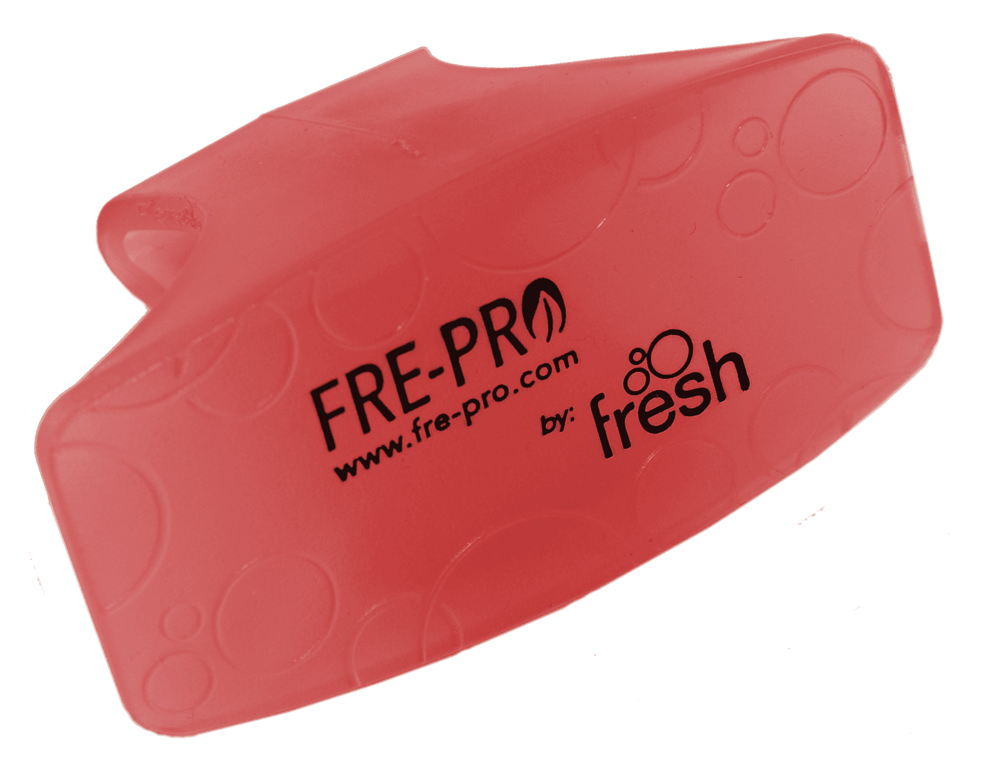 Zawieszka Zapachowa do Toalety Fre-Pro Bowl Clip Kiwi Grapefruit Różowa, widok na różowy klips z logo na czarnym tle