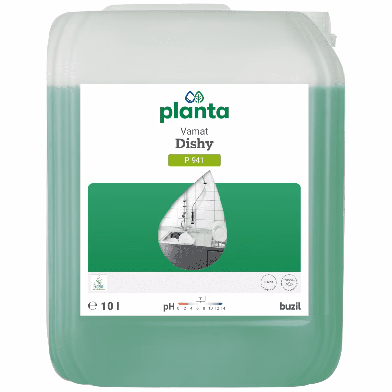 Płyn do Ręcznego Mycia Naczyń Buzil Planta Vamat Dishy P 941, ekologiczny koncentrat w kanistrze 10 L