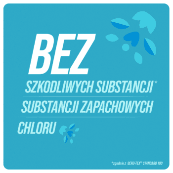 Tampony Higieniczne o.b. ProComfort Super Dynamic Fit 8 szt., informacja o braku chloru i substancji zapachowych