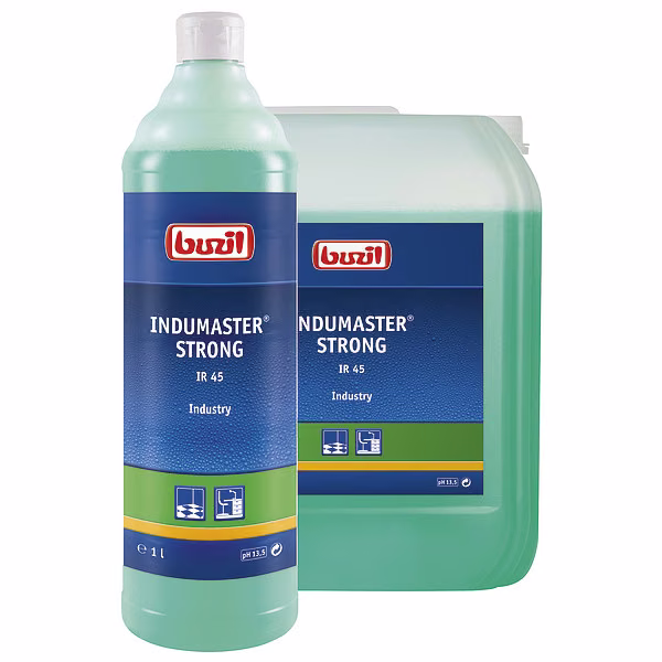 INDUMASTER STRONG IR 45 10L, porównanie opakowań litrowego i dziesięciolitrowego na białym tle
