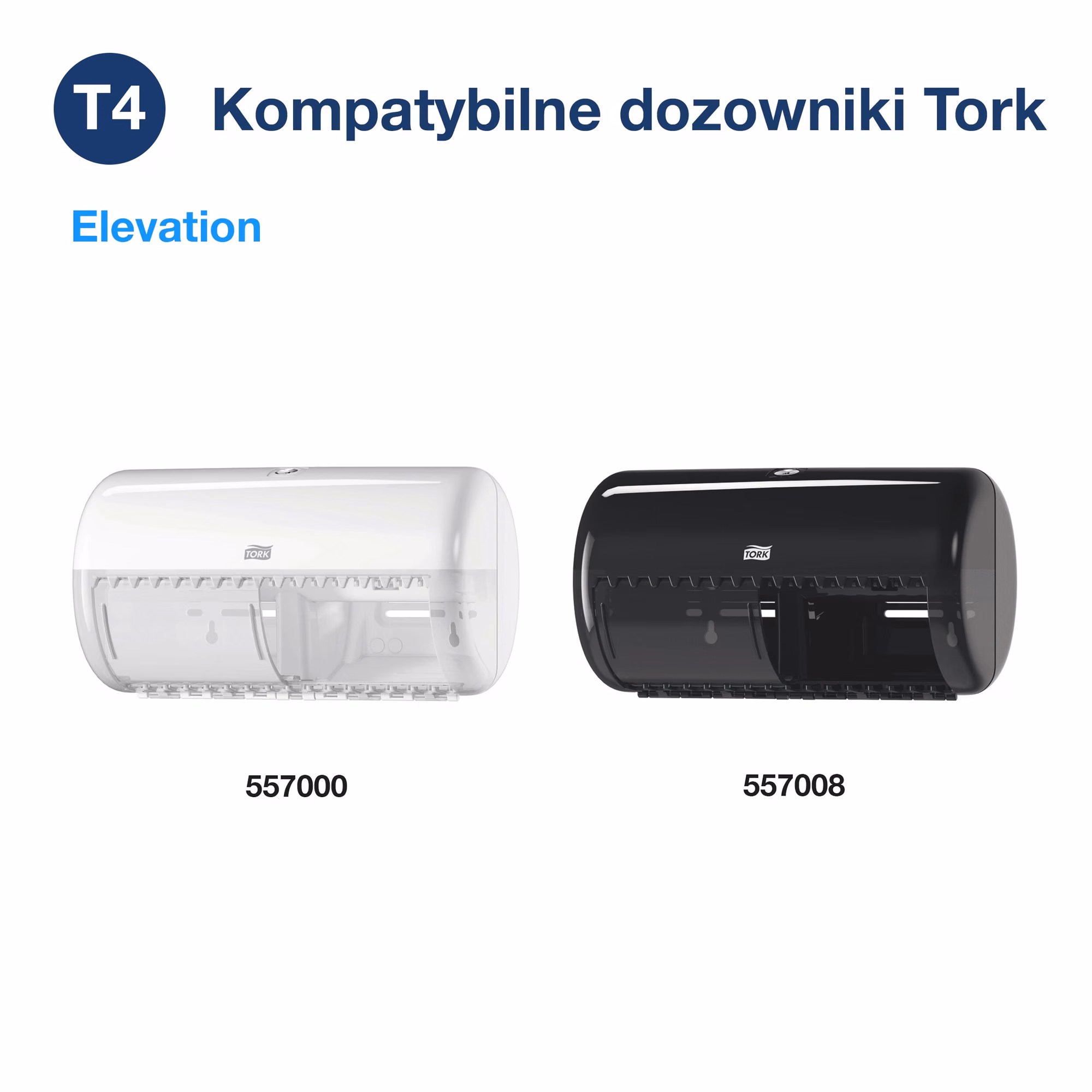 Tork ekstra miękki papier toaletowy w rolce konwencjonalnej, kompatybilne dozowniki Tork Elevation biały i czarny