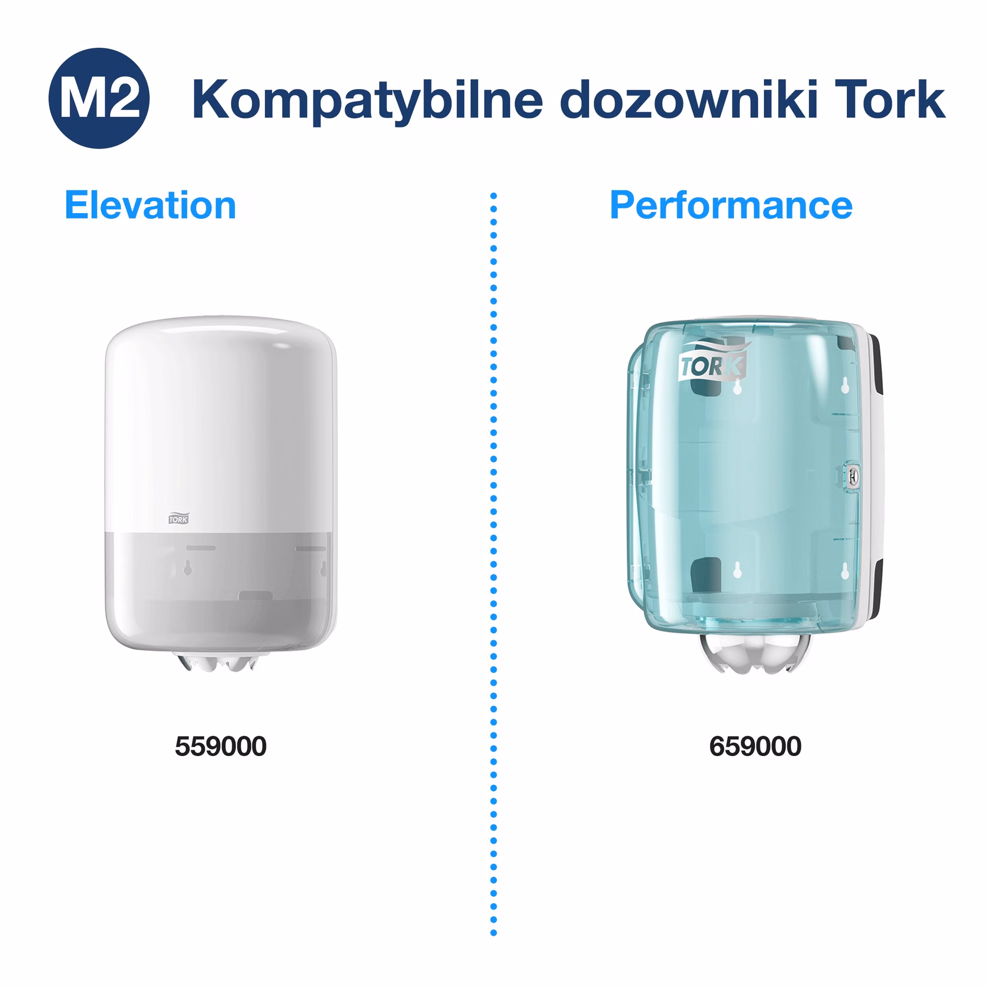 Tork czyściwo papierowe do średnich zabrudzeń, kompatybilne dozowniki system M2 Elevation i Performance