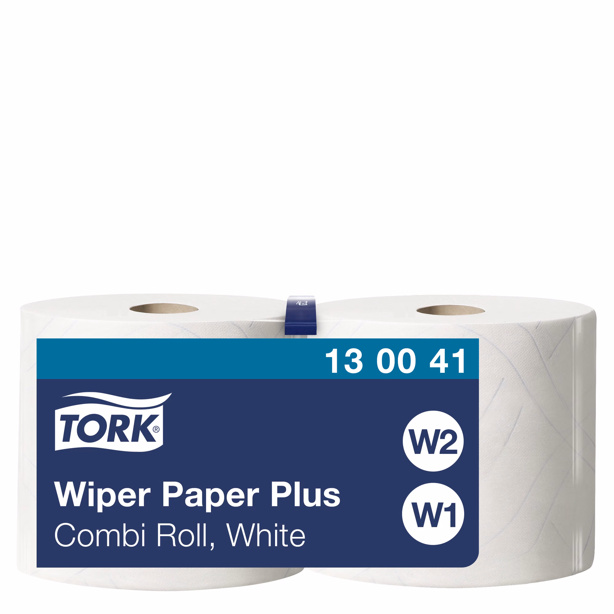 Tork czyściwo papierowe do średnich zabrudzeń, zbliżenie na etykietę produktu z numerem 13 00 41