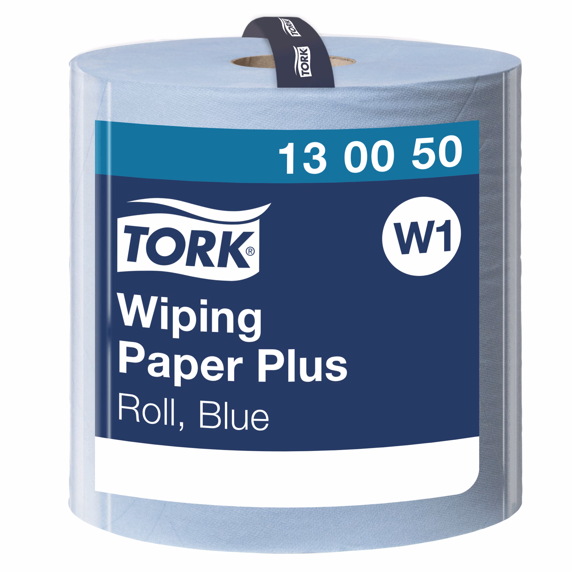 Tork czyściwo papierowe do średnich zabrudzeń, zbliżenie na etykietę produktu Wiping Paper Plus