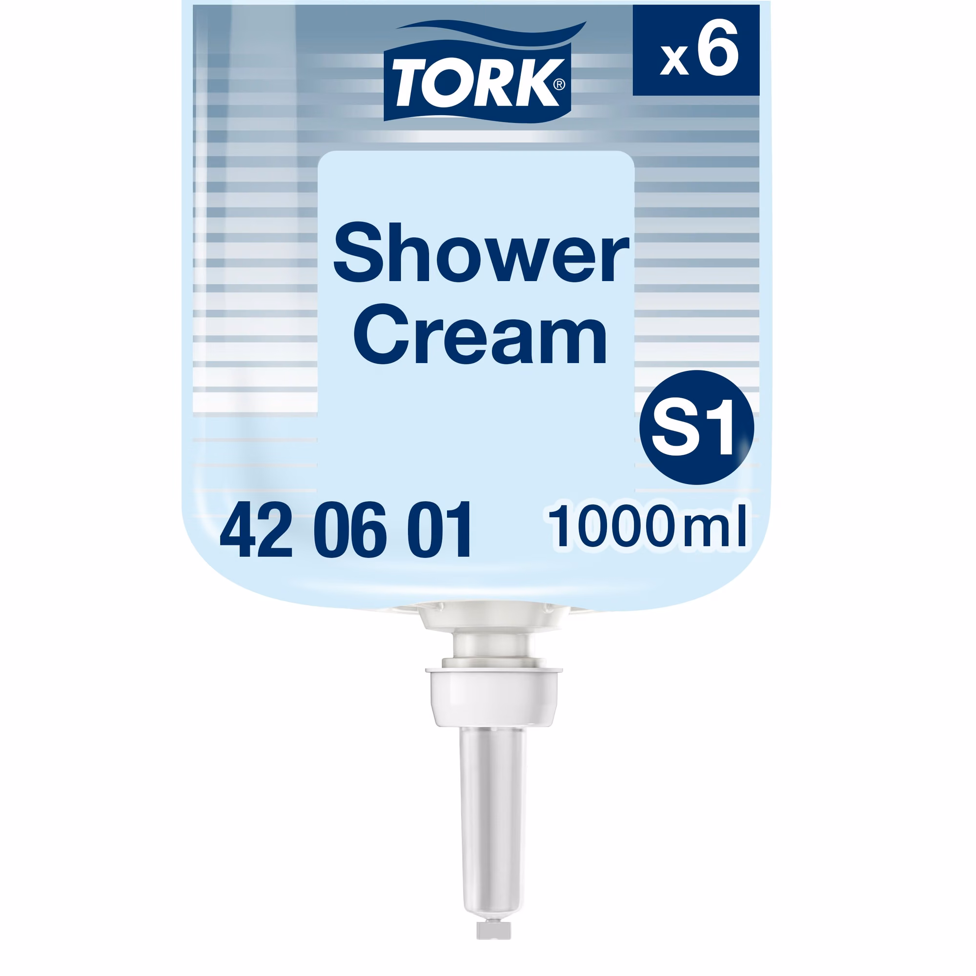 Tork kremowy żel pod prysznic S1 420601, wkład 1000 ml z pompką, opakowanie zbiorcze 6 sztuk