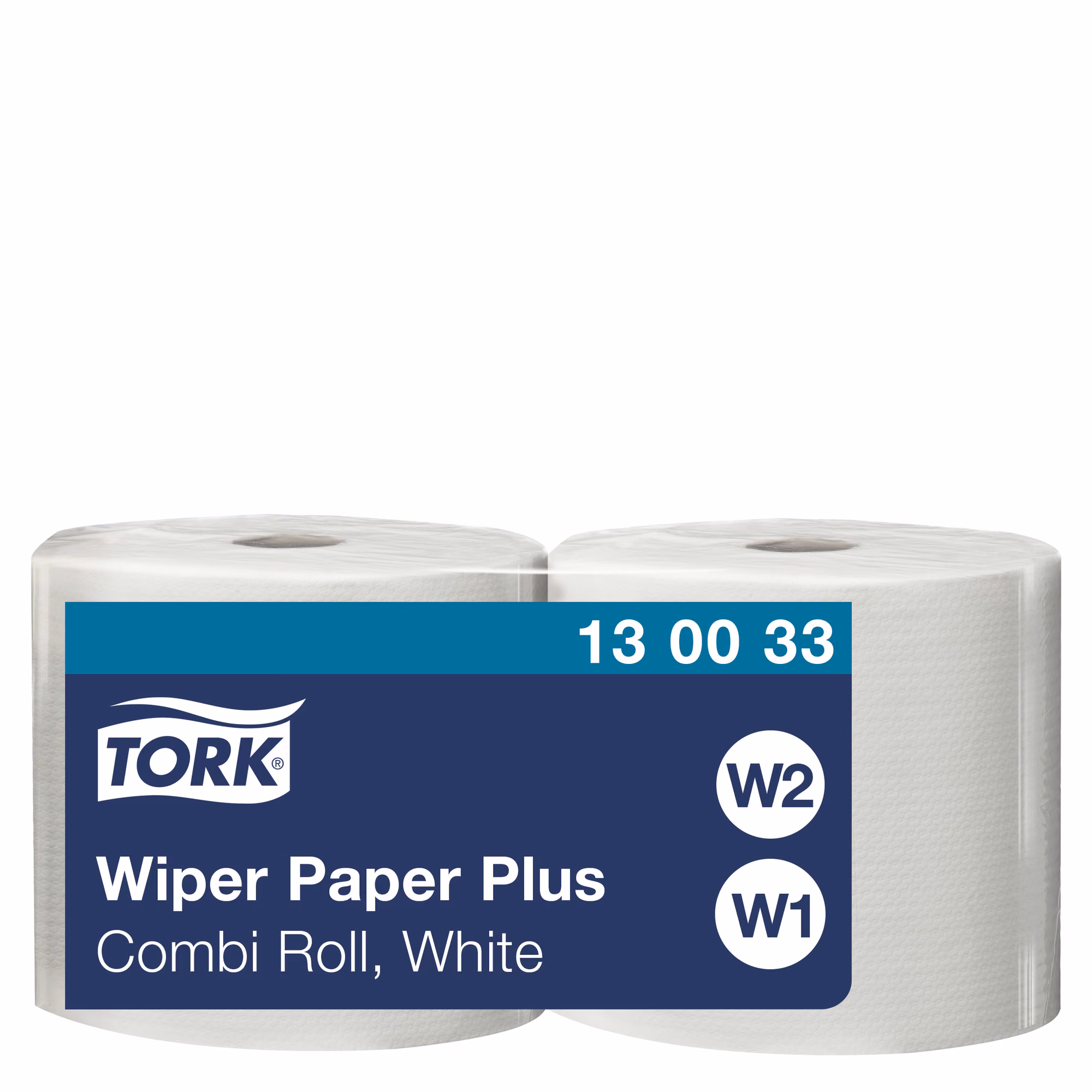 Tork czyściwo papierowe do średnich zabrudzeń, zbliżenie na etykietę produktu z oznaczeniem systemów W1 i W2