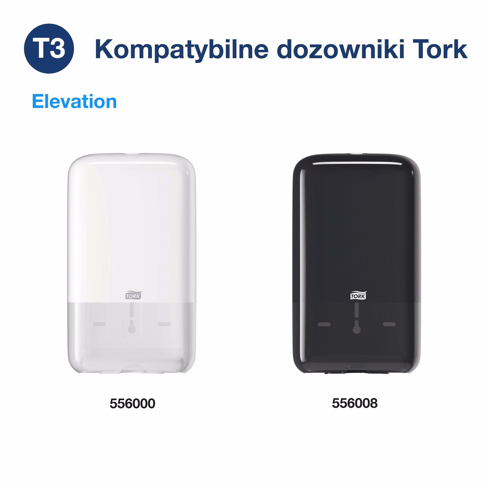 Tork ekstra miękki papier toaletowy w składce, kompatybilne dozowniki Elevation 556000 biały i 556008 czarny