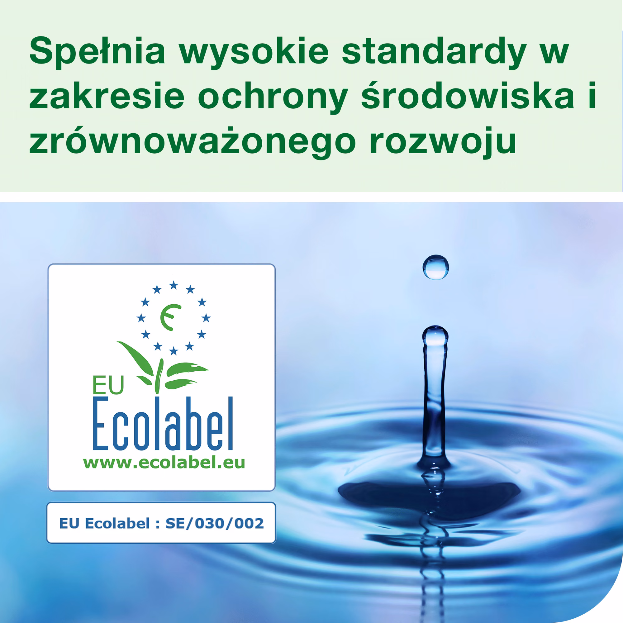 Tork kremowy żel pod prysznic S1, certyfikat EU Ecolabel potwierdzający standardy ochrony środowiska