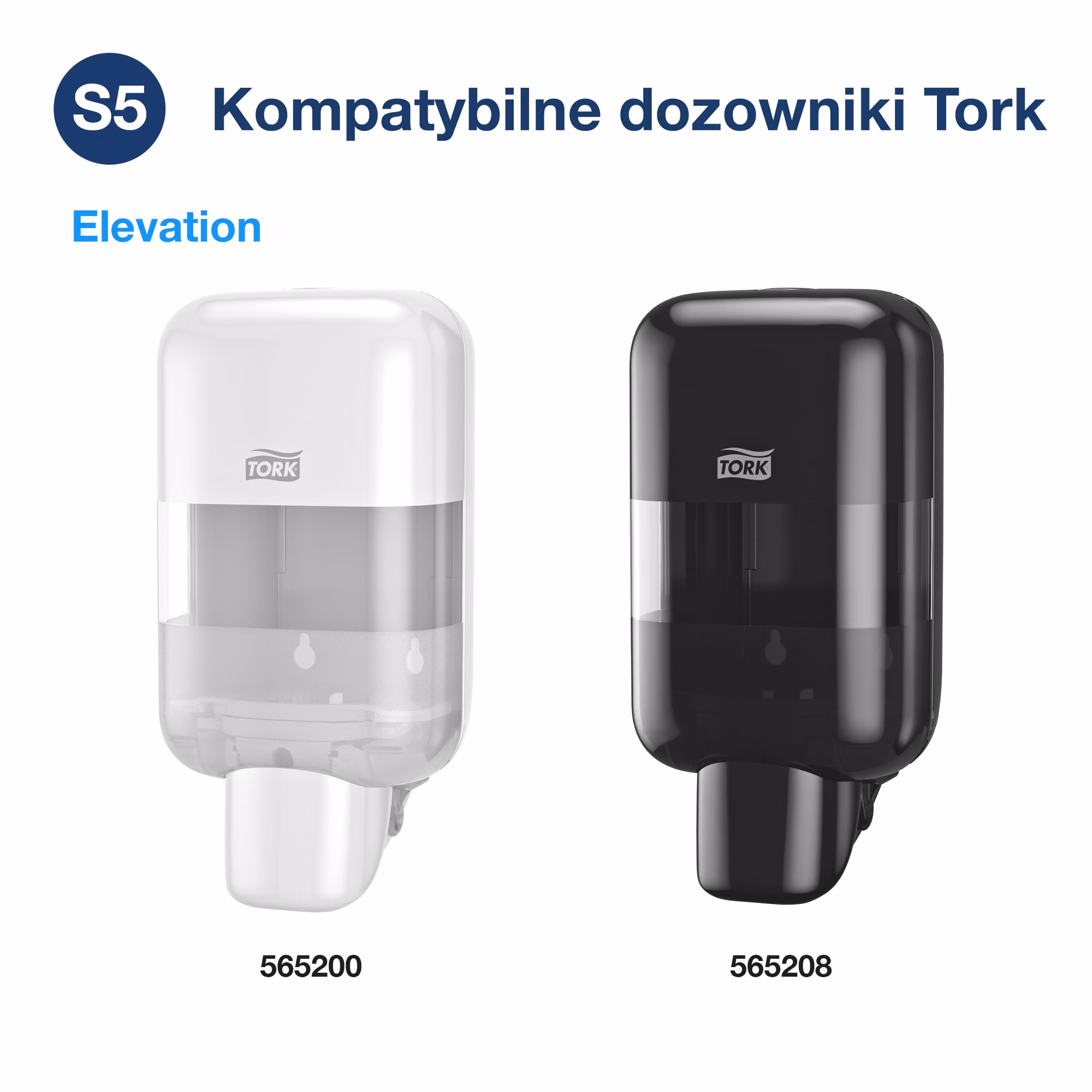 Tork mydło w płynie mini S5, kompatybilne dozowniki Elevation w kolorze białym i czarnym