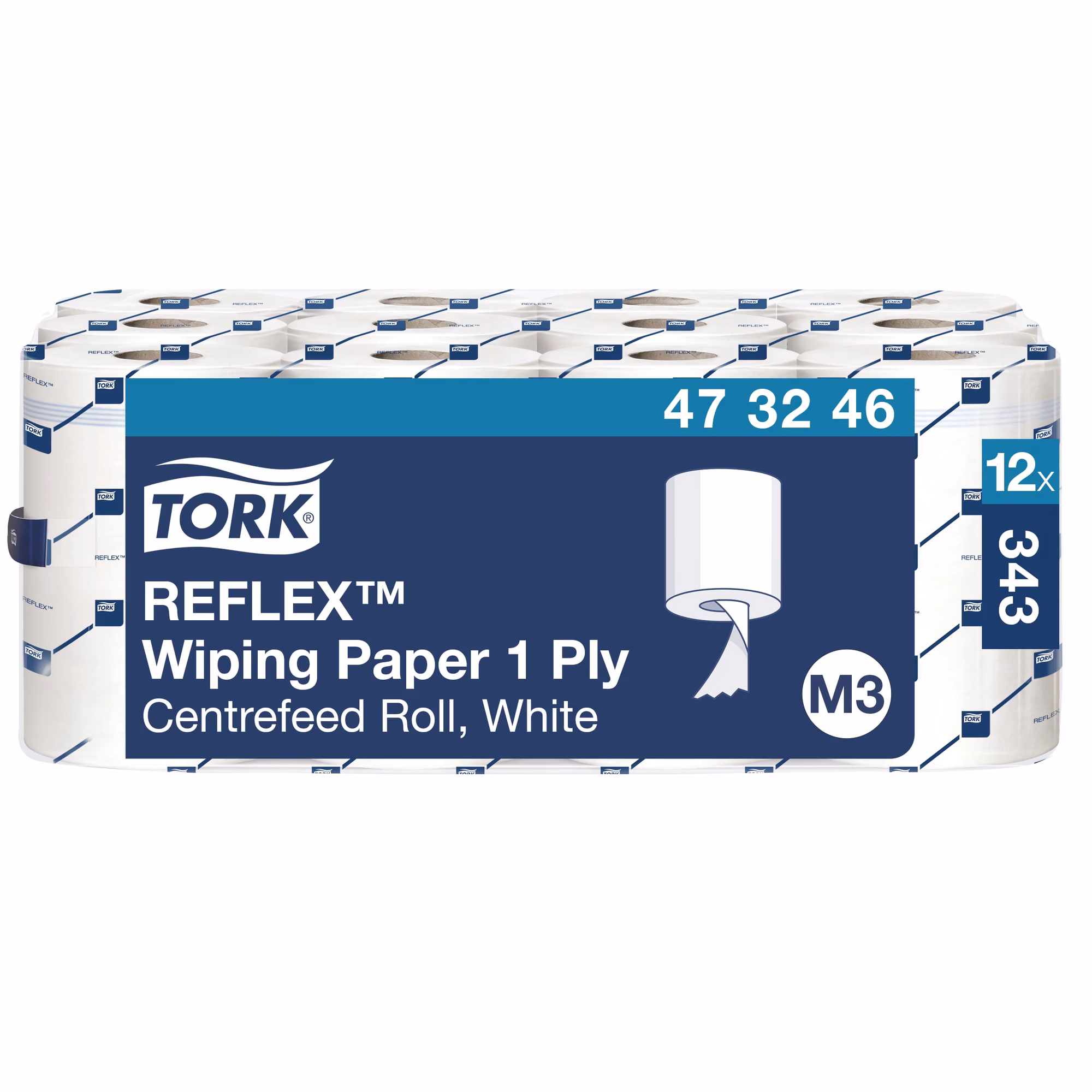 Czyściwo papierowe M3 Tork Reflex 473246, opakowanie zbiorcze 12 rolek w folii